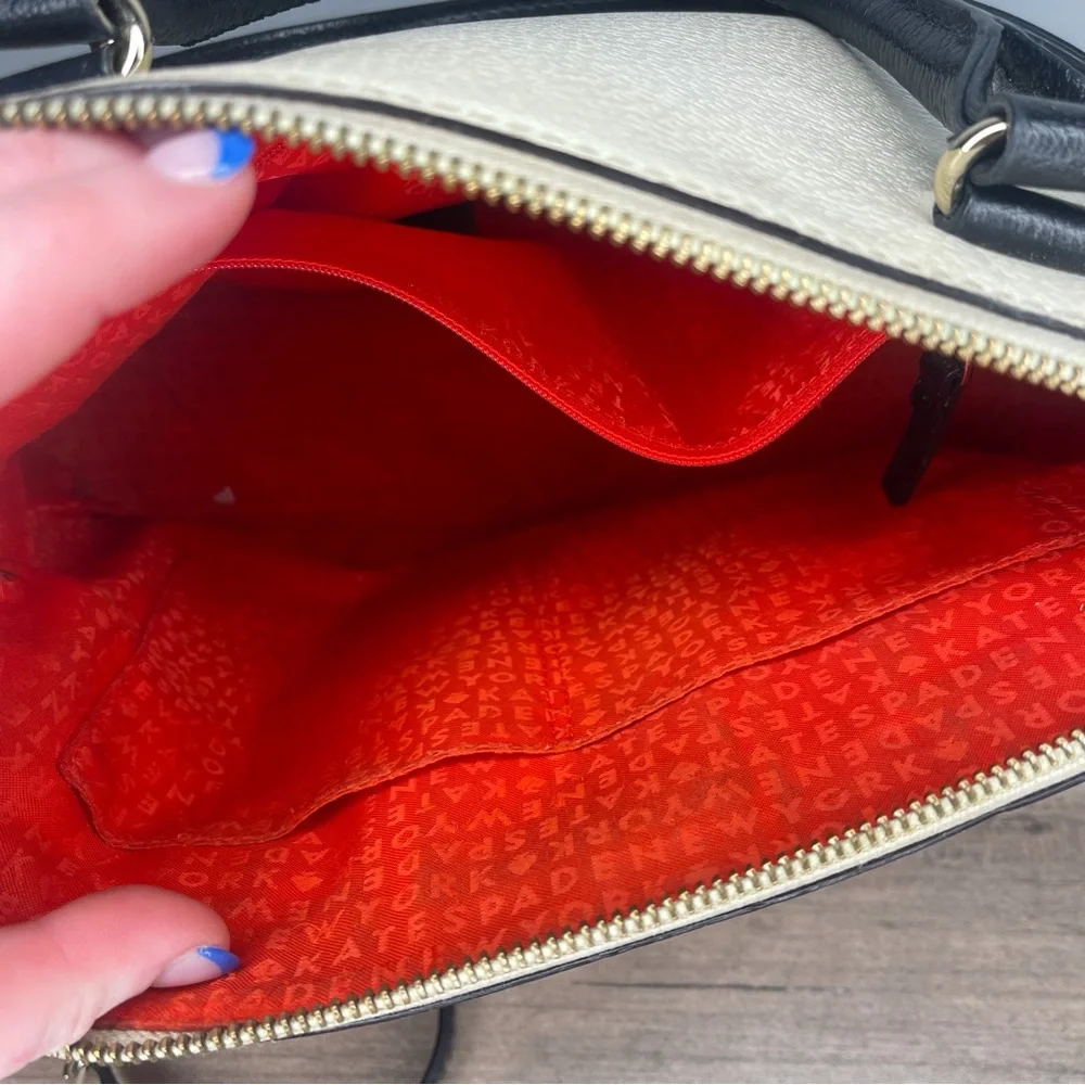 Kate Spade Wellesley Rachelle‎ off white and black handbag crossbody purse